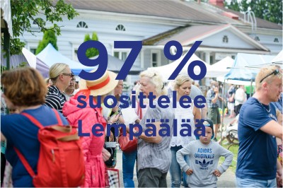Tyytyväisiä matkailijoita Lempäälässä - 97% suosittelee