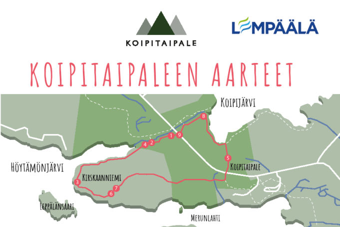 Koipitaipaleen aarteet kartta