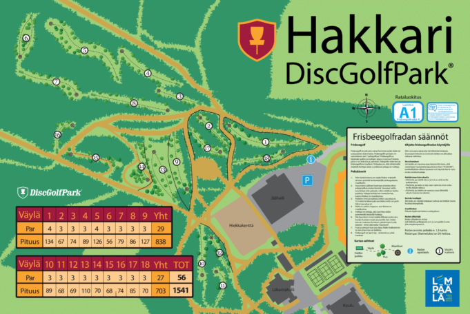 hakkarin discgolf kartta