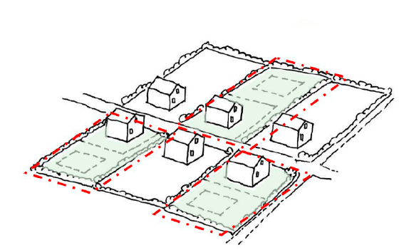 Kuvituskuva pientalotonttien jakamishanke