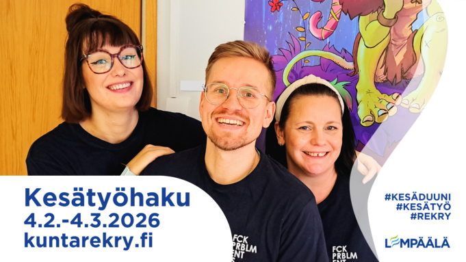 Lempäälän kunnan kesätyörekry 4.2.-4.3.2026. Hae kuntarekry.fi