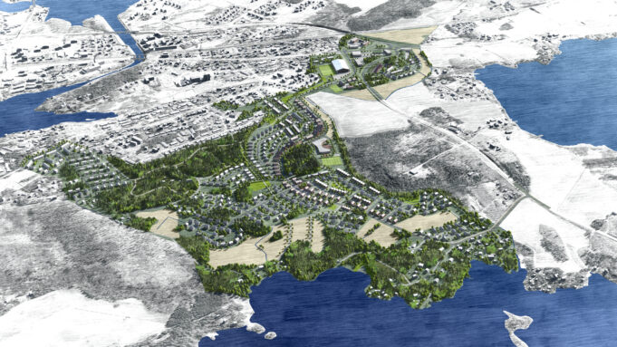 Havainnekuva Hauralan asuinalueesta