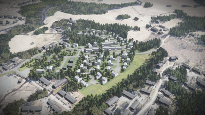 Havainnekuva Punaportin asuinalueesta